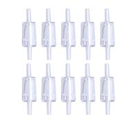 Clapet Anti-Retour unidirectionnel, 10 pièces 4 mm PP Pompe à air Aquarium clapet Anti-Retour d'arrêt d'eau 1 Voie pour Pompe à air d'aquarium, Tube de Compagnie aérienne, (4mm Blanc)