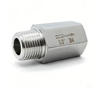 Clapet anti-retour unidirectionnel 304 SS avec extrémités filetées standard pour systèmes fluides nécessitant une résistance et une performance d'étanchéité à long terme (1/2)