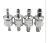 Clapet Anti-retour Unidirectionnel Anti-retour 4pcs Car Fuel One-way Check Valve 6/8/10/12mm Aluminium Gasoline Diesel Pump One-Way Non-Return For Boat(4pcs mix)
