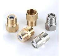 Clapet Anti-retour Unidirectionnel Anti-retour Brass Check Valve Stainless Steel One-Way 1/2" Female To 20mm Male Thread Backflow Prevention DN15(5PCS_SILVER)