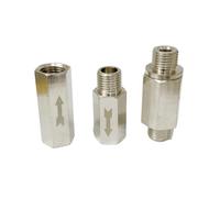 Clapet anti-retour unidirectionnel en laiton à filetage mâle femelle 1/4" BSP, raccord de tuyau pneumatique anti-retour(M-F)