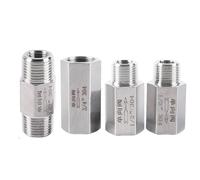 Clapet anti-retour unidirectionnel hexagonal en acier inoxydable 304, filetage mâle/femelle PT 1/8, 1/4, 3/8, 1/2, 3/4 pouce, 1 pièce(Male(In) female(Out),3/8")