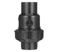 Clapet Anti-retour Upvc pour Conduite D’eau, Flux Unidirectionnel | Back-pressure, Usage Plomberie et Chimie, Corps Plastique Noir, Modèle à Bille, pour Tuyauterie
