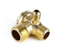 Clapet Anti-retour Valve de Refoulement à Sens Unique en Alliage de Zinc 90 Degrés pour Compresseur d'Air 1/2 / 3/8"