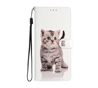 Clapet Case pour MOTO Edge 70 Pochette Portefeuille Fermeture magnétique PU Leather Flip Housse Étui Rabat Cover Case Wallet Étui en similicuir Housse for MOTO Edge 70 en Cuir PU,Chatons mignons