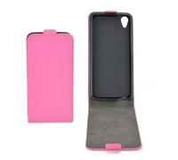 Clapet Coque Téléphone Portable Housse Alcatel Idol 3 (4.7) Rose Cuir Simili