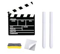 Clapet de Films, Clap de Cinéma, Film Clapper avec Kit Gratuit, Clap RéAlisateur Professionnel Et Marqueur, Cinema Decoration, Film Coupe Prop pour Production Vidéo, TV, Action Cut Clapper