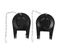 Clapet D'étanchéité du Réservoir de Toilettes Noir Pvc 2pcs