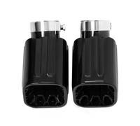 Clapet echappement 1 Paire d'embouts d'échappement de Voiture en Acier Inoxydable, adaptés au Land Rover Defender L663, Embout de Silencieux carré Noir Adaptateur de Valve(Style B)