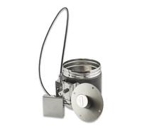 Clapet Hafner acier inoxydable avec câble Bowden et levier de réglage encastré blanc Ø 160 mm