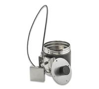 Clapet Hafner en acier inoxydable avec câble Bowden et levier de réglage encastré noir Ø 250 mm