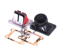 CLAPET + PIPE MECABOITE MVT SRACE ADAPT. DERBI EURO2/EURO3/EURO4 (PIPE OVALE