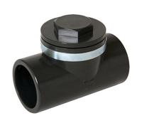 Clapet Té anti-retour - NICOLL - CARJ - PVC - D50 (50x60 mm) - 90° - bouchon dévissable