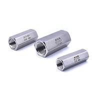 Clapets anti-retour 1/8 1/4 3/8 1/2 3/4 BSPP femelle Ports complets clapet anti-retour d'air unidirectionnel 304 compresseur d'eau et de liquide en acier inoxydable unidirectionnel(2pcs,3/8Inch)