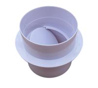 Clapets anti-retour ronds en PVC pour tuyau de ventilation en ligne - Amortisseur de conduit d'air - Dispositif de ventilation - Dispositif anti-refoulement durable