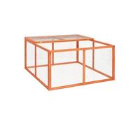 Clapier 124x120x60 cm Bois de sapin massif