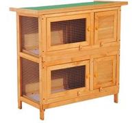Clapier à lapin cage double niveau