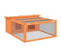 Clapier à lapin en pin massif 117,5 x 97 x 47,5 cm - Robuste et proche de la nature pour l'extérieur et l'intérieur, idéal pour les petits animaux tels que les lapins et les cochons d'Inde