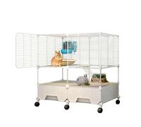 Clapier à Lapin extérieur Cage d'extérieur spacieuse for Lapins - Créez Une Villa de rêve for avec Un nid Lapin accueillant for Vos Amis à Fourrure