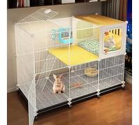 Clapier à Lapin intérieur, Maison, avec Zone de Nidification, réseau Fer crypté, déflecteur Ventilation, Pas Pied coincé