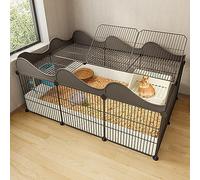 Clapier à lapin pour 2 lapins, cage d'intérieur en fil métallique, enclos pour petits animaux, grand espace d'exercice pour chats et petits animaux de compagnie, niche d'intérieur idéale à faire
