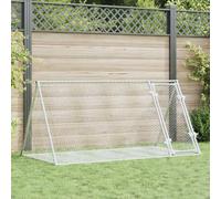 Clapier à lapins en acier galvanisé 200 x 105 x 91 cm, grand clapier extérieur pour lapins, poules, canards et petits animaux avec cadre robuste, bonne ventilation