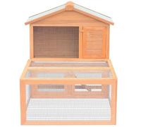Clapier à lapins en bois de sapin laqué et contreplaqué - Cage robuste pour petits animaux d'intérieur et d'extérieur - Facile à nettoyer - Idéal pour lapins, cochons d'Inde et rongeurs