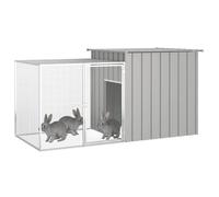 Clapier - AKO - 200x91x100 cm - Acier galvanisé - Gris - Sécurisé et ventilé