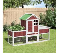 Clapier Cage Maison de Lapin Animaux de Compagnie Bois de Pin Massif vidaXL