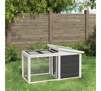 Clapier Cage Maison de Lapin Animaux de Compagnie Bois de Pin Massif vidaXL