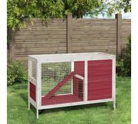 Clapier Cage Maison de Lapin Animaux de Compagnie Bois de Pin Massif vidaXL