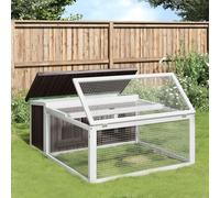 Clapier Cage Maison de Lapin Animaux de Compagnie Bois de Pin Massif vidaXL