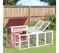 Clapier Cage Maison de Lapin Animaux de Compagnie Bois de Pin Massif vidaXL