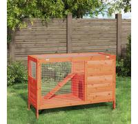 Clapier Cage Maison de Lapin Animaux de Compagnie Bois de Pin Massif vidaXL