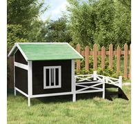 Clapier Cage Maison de Lapin Animaux de Compagnie Bois de Pin Solide vidaXL
