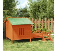 Clapier Cage Maison de Lapin Animaux de Compagnie Bois de Pin Solide vidaXL