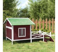 Clapier Cage Maison de Lapin Animaux de Compagnie Bois de Pin Solide vidaXL