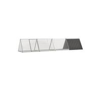 Clapier, Cage pour Lapin avec Porte à Charnière, Maison de Lapin, Enclos Animaux de Jardin Terrasse Patio, Anthracite Acier Galvanisé