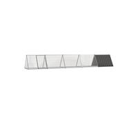 vidaXL Clapier 3106448 Anthracite Acier galvanisé 504,5x80,5x71 cm