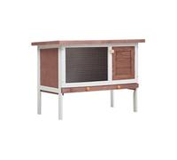 Clapier d extérieur 1 niveau Marron Bois