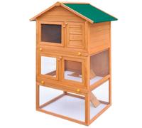 Clapier d'Extérieur 3 Étages Bois Cage pour Lapins Animaux Enclos Lapin vidaXL