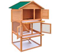Clapier d'extérieur enclos 80 x 71 x 160 cm pour petits animaux 3 niveau x