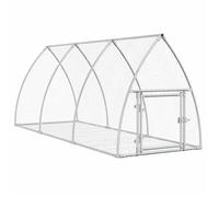 Clapier d'extérieur/Enclos large - UU - argenté 300x105x120 cm - acier galvanisé C32