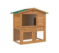 Clapier d'extérieur Enclos pour petits animaux 3 portes Bois