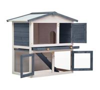 Clapier d'extérieur - Marque non spécifiée - 170837 - Gris - Bois - 3 portes