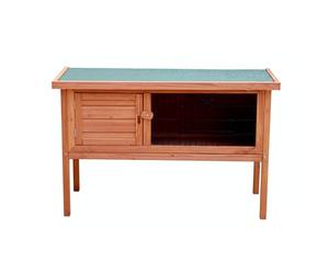 Clapier d'extérieur pour Lapin, Cochon d'Inde, Cage à Un étage, Maison en Bois pour Petits Animaux avec Filet sur Le Devant, Taille M, 106 x 50 x 70 cm