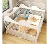 Clapier d'intérieur pour 2 lapins, cage en fil métallique pour petits animaux, enclos spacieux pour animaux de compagnie, idéal pour les chats et les petits animaux de compagnie