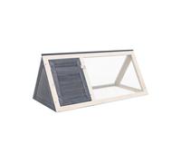 vidaXL Clapier en bois – Convient aux lapins – Gris – 98 x 50 x 41 cm