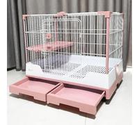 clapier lapin Clapiers D'intérieur For Lapins,Cage For Animaux De Compagnie En Métal,Habitat For Petits Animaux Avec Roues, Plate-forme Amovible Et Plateau Coulissant For Furet,Cochon D'Inde Et Chinch