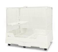 clapier lapin Clapiers D'intérieur For Lapins,Cage For Animaux De Compagnie En Métal,Habitat For Petits Animaux Avec Roues, Plate-forme Amovible Et Plateau Coulissant For Furet,Cochon D'Inde Et Chinch